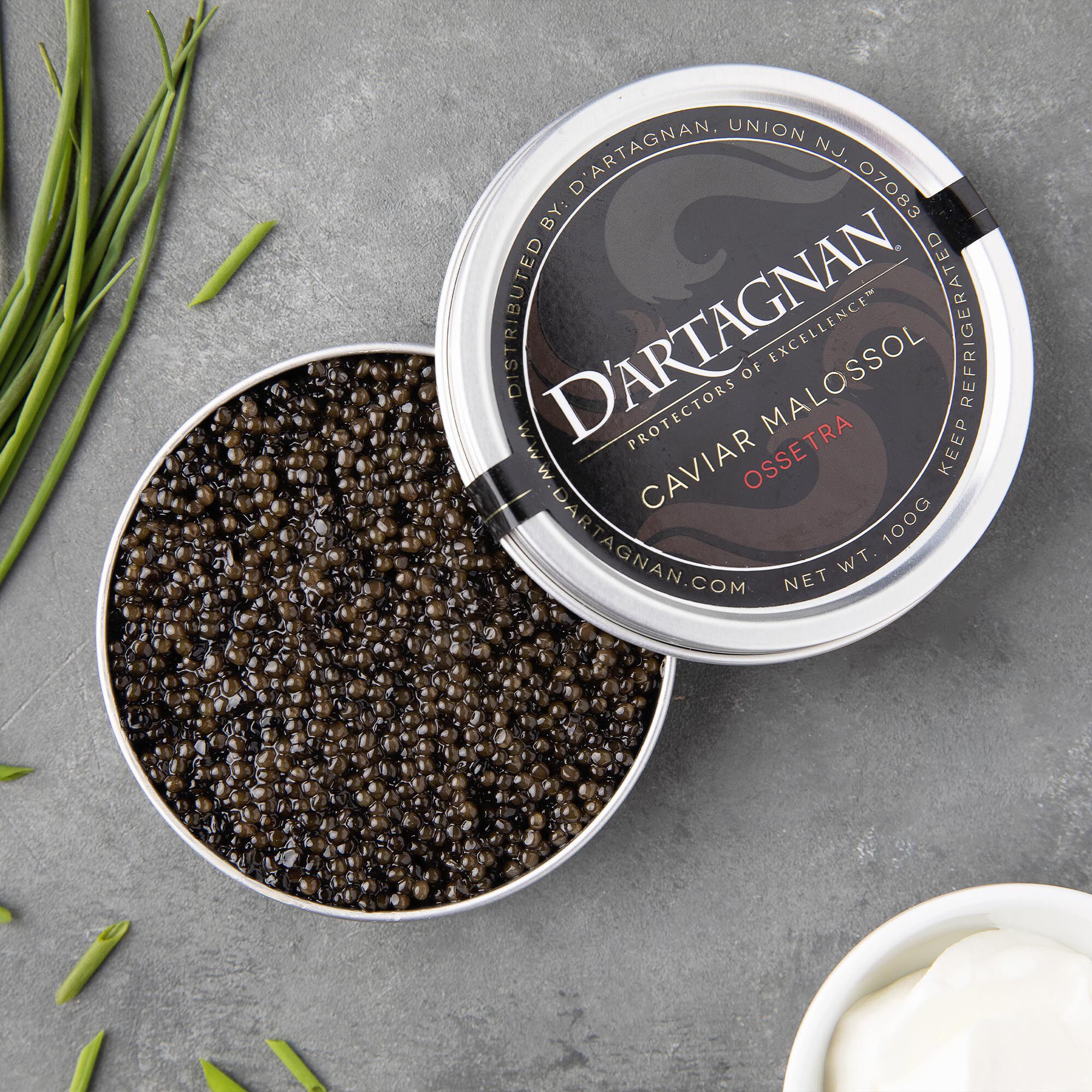 Malossol Caviar, Ossetra-Sized | Shop D'Artagnan