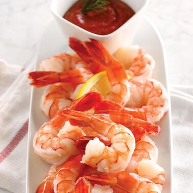 Colossal Cooked Shrimp & Cocktail Sauce (13-15 per lb)