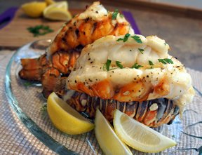 Grilled Lobster Tails with Garlic Butter