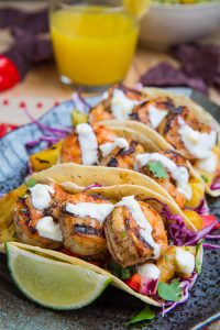 jerk shrimp tacos