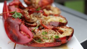 Grilled Maine Lobster with Ginger-Citrus and Scallions