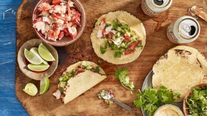 Maine Lobster Tacos with Pico de Gallo and Lemongrass Dressing